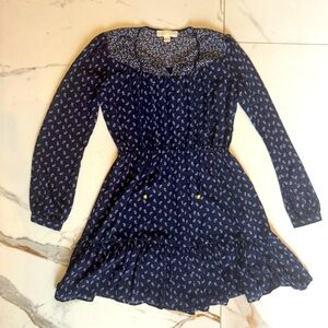 Michael Kors blouse dress with paisley pattern. Long Sleeves. Knee Length. Sz M.